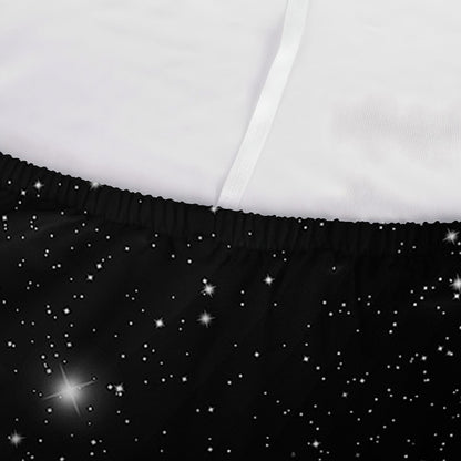 Black Space Print Sofa Cover