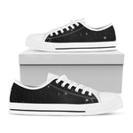 Black Space Print White Low Top Shoes