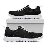 Black Space Print White Sneakers