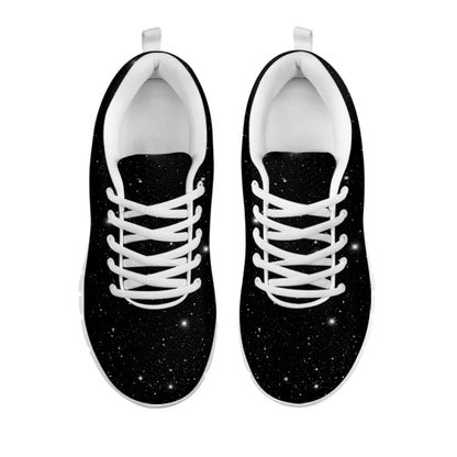 Black Space Print White Sneakers