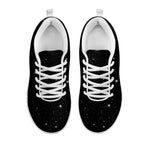Black Space Print White Sneakers