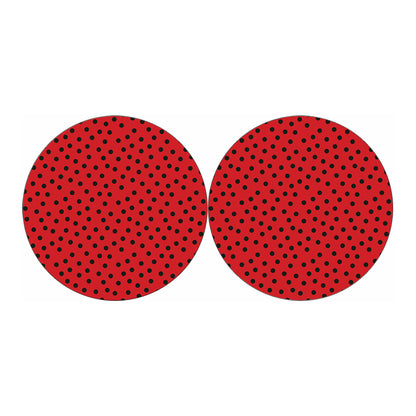Black Spots Ladybird Pattern Print Car Coasters