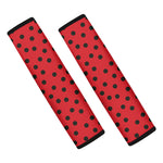 Black Spots Ladybird Pattern Print Car Seat Belt Covers