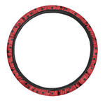 Black Spots Ladybird Pattern Print Car Steering Wheel Cover