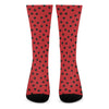 Black Spots Ladybird Pattern Print Crew Socks