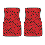 Black Spots Ladybird Pattern Print Front Car Floor Mats