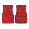 Black Spots Ladybird Pattern Print Front Car Floor Mats