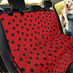 Black Spots Ladybird Pattern Print Pet Car Back Seat Cover