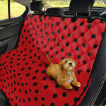 Black Spots Ladybird Pattern Print Pet Car Back Seat Cover