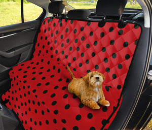 Black Spots Ladybird Pattern Print Pet Car Back Seat Cover