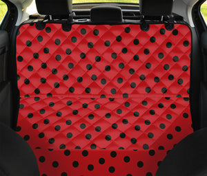 Black Spots Ladybird Pattern Print Pet Car Back Seat Cover