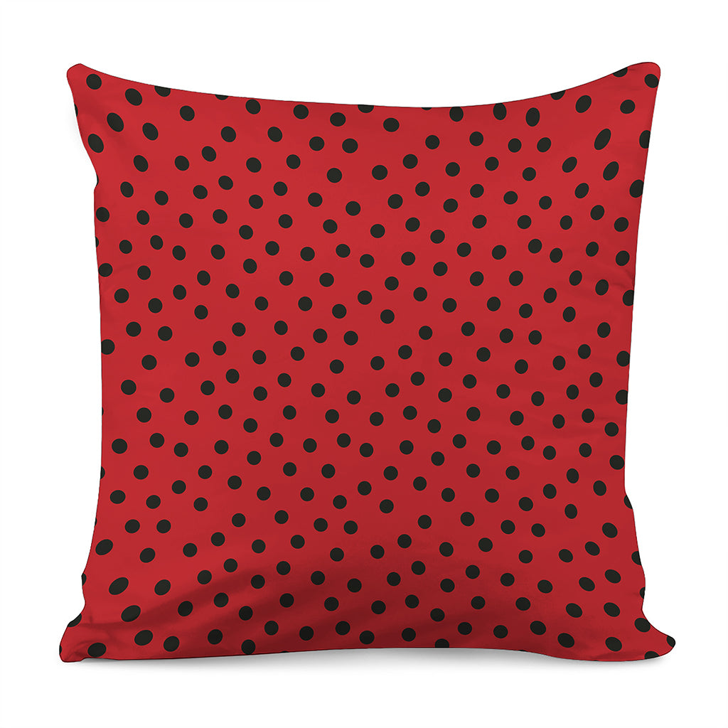 Black Spots Ladybird Pattern Print Pillow Cover