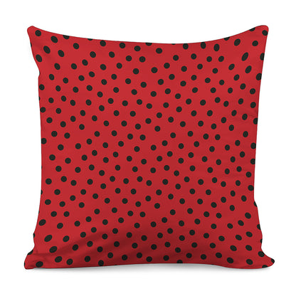 Black Spots Ladybird Pattern Print Pillow Cover