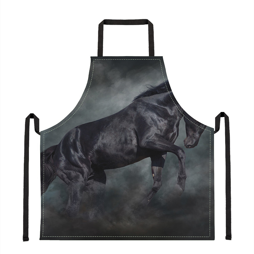 Black Stallion Horse Print Apron