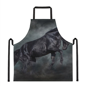 Black Stallion Horse Print Apron