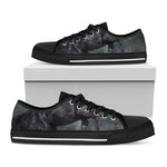 Black Stallion Horse Print Black Low Top Shoes