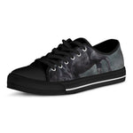 Black Stallion Horse Print Black Low Top Shoes