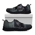 Black Stallion Horse Print Black Sneakers