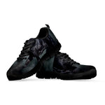 Black Stallion Horse Print Black Sneakers