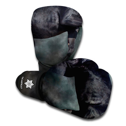 Black Stallion Horse Print Boxing Gloves