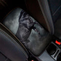 Black Stallion Horse Print Car Center Console Cover