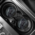 Black Stallion Horse Print Car Coasters
