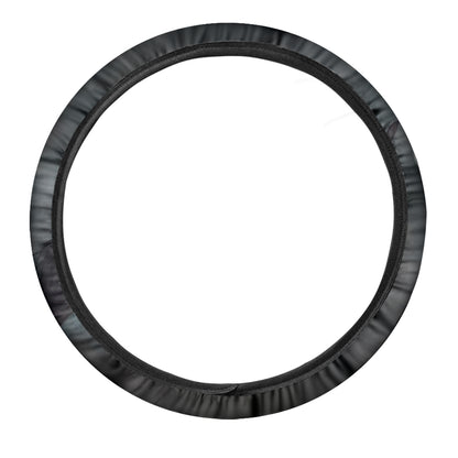 Black Stallion Horse Print Car Steering Wheel Cover