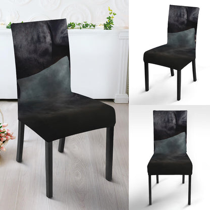 Black Stallion Horse Print Dining Chair Slipcover