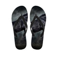Black Stallion Horse Print Flip Flops