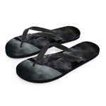 Black Stallion Horse Print Flip Flops