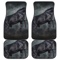 Black Stallion Horse Print Front and Back Car Floor Mats