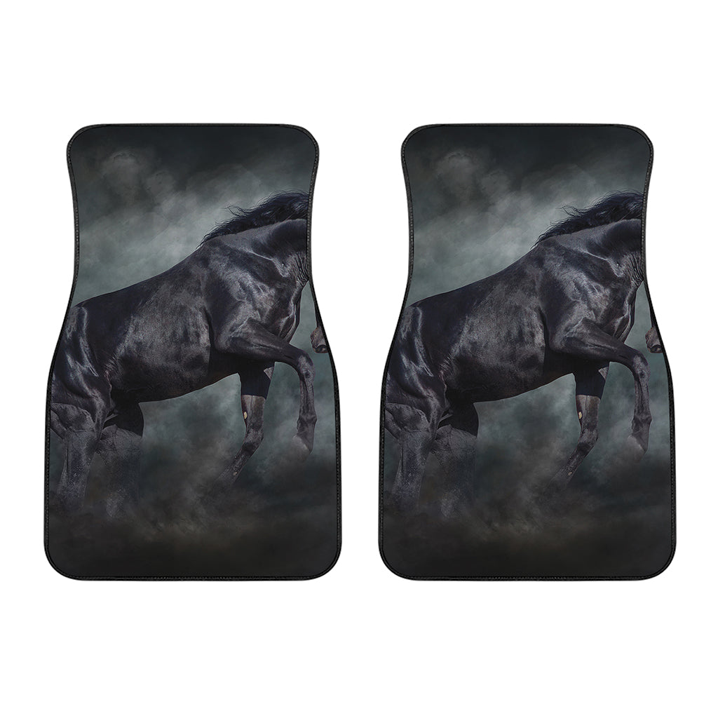 Black Stallion Horse Print Front Car Floor Mats