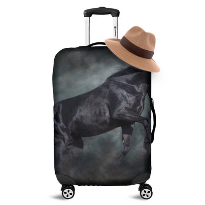 Black Stallion Horse Print Luggage Cover