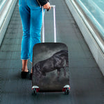 Black Stallion Horse Print Luggage Cover