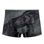 Black Stallion Horse Print Men's Boxer Briefs