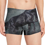 Black Stallion Horse Print Men's Boxer Briefs