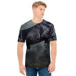 Black Stallion Horse Print Men's T-Shirt