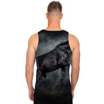 Black Stallion Horse Print Men's Tank Top