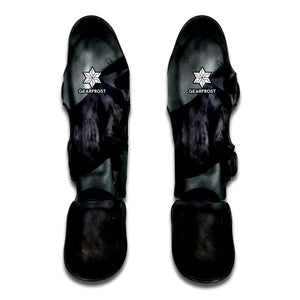 Black Stallion Horse Print Muay Thai Shin Guard