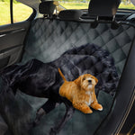 Black Stallion Horse Print Pet Car Back Seat Cover