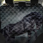 Black Stallion Horse Print Pet Car Back Seat Cover