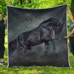 Black Stallion Horse Print Quilt