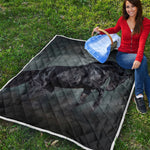 Black Stallion Horse Print Quilt