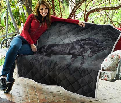 Black Stallion Horse Print Quilt