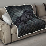 Black Stallion Horse Print Quilt