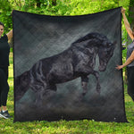 Black Stallion Horse Print Quilt