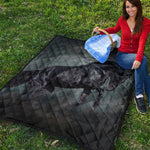 Black Stallion Horse Print Quilt