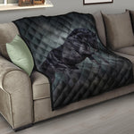 Black Stallion Horse Print Quilt