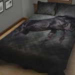 Black Stallion Horse Print Quilt Bed Set
