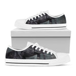 Black Stallion Horse Print White Low Top Shoes